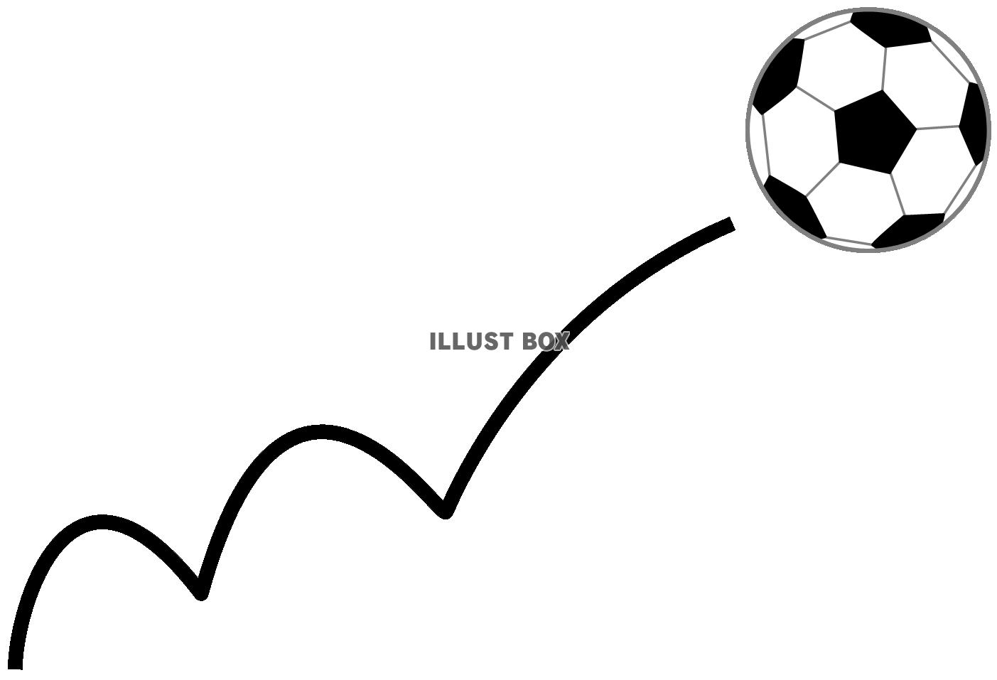 跳ねて飛んでいくサッカーボール２