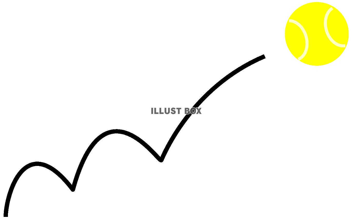跳ねて飛んでいくテニスボール２