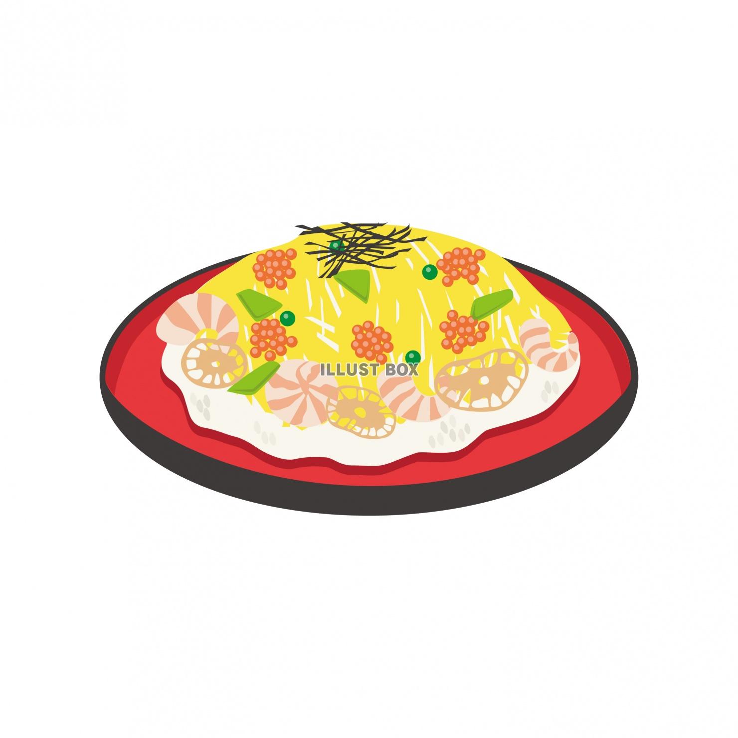 無料イラスト ひな祭りのちらし寿司