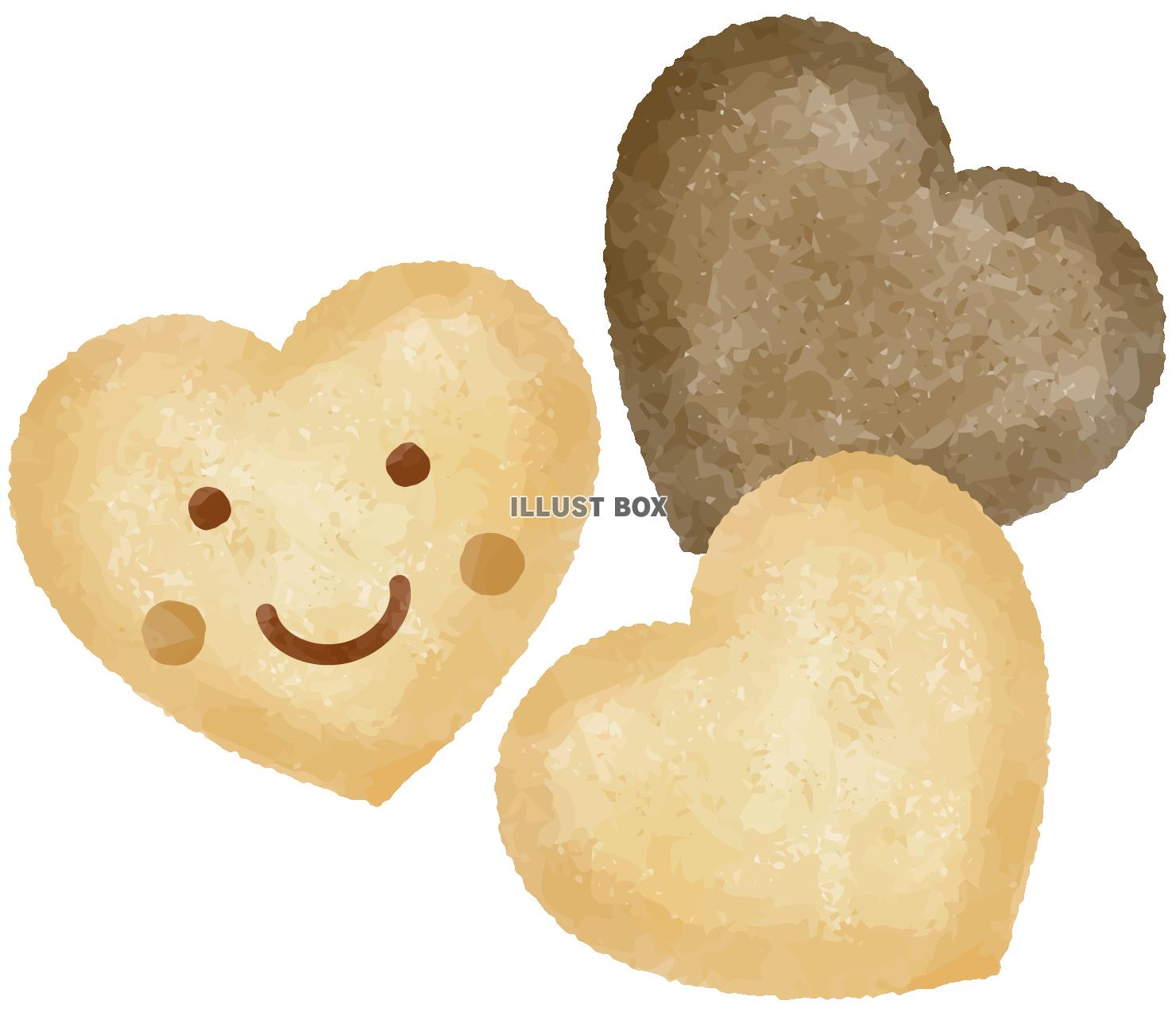 笑顔のハート型クッキー