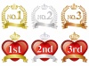 ランキング表示アイコン飾りフレーム1位2位3位一位二位三位優勝イラスト王冠リボン