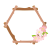 桜と木の枝のフレーム01/木製六角形枠 【透過PNG/ベクター】