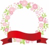 花,春,桜おしゃれフレーム枠背景,シンプル,かわいい3月,4月,リボン,見出し,