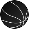 バスケットボール黒２（スポーツ用品）