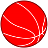 バスケットボール赤２（スポーツ用品）