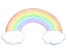 虹と雲・色鉛筆風