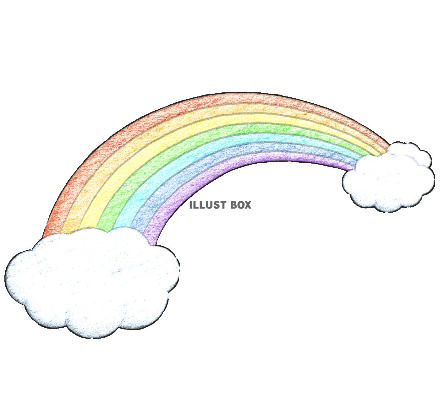 虹と雲・色鉛筆風２