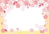 桜とグラデーションの背景（Y）枠