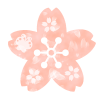 無料イラスト 桜の花 花と花びらのブラシセット