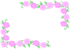 つるばらのフレーム1（春・秋のお花）ピンク