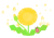 テントウムシとたんぽぽ　透過png