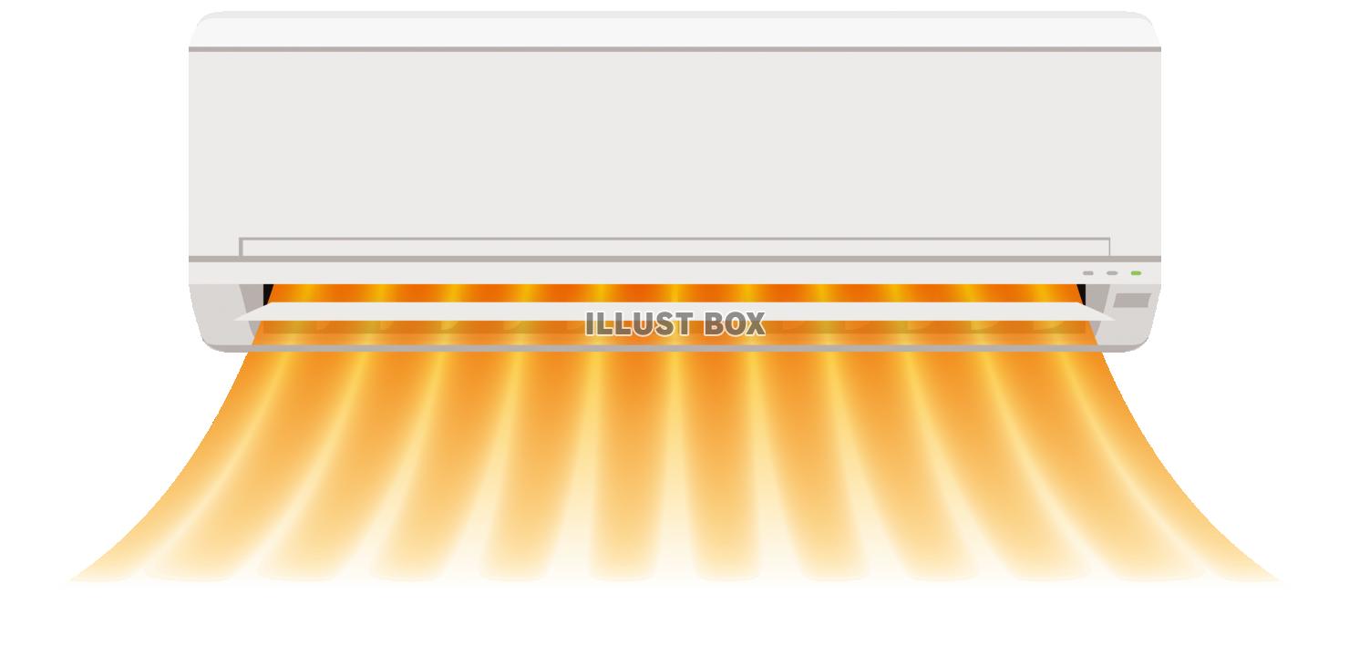 無料イラスト エアコン 温風