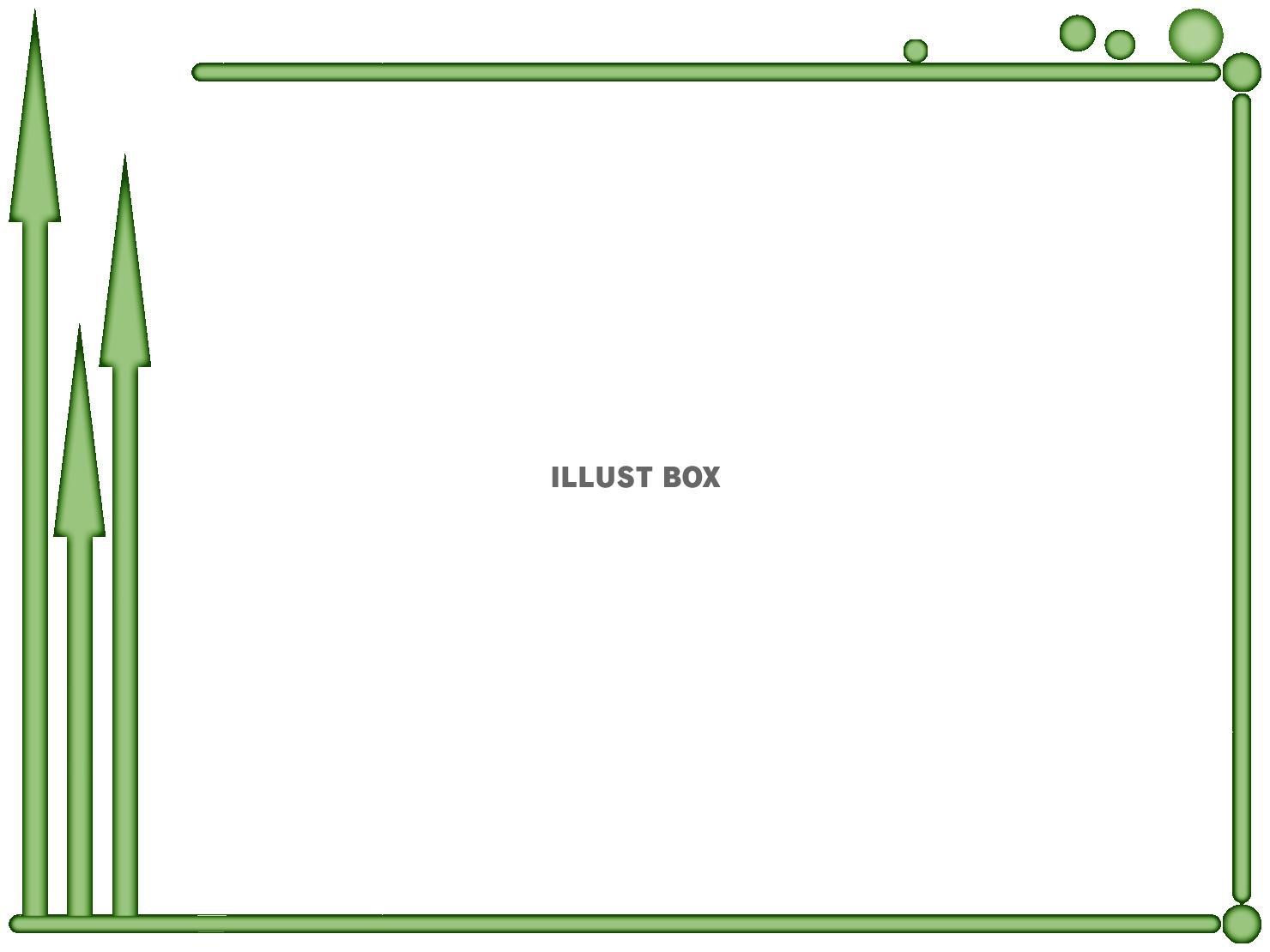 無料イラスト 矢印フレームシンプル飾り枠素材イラスト 透過png