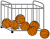 ボールかごとバスケットボール２（スポーツ用具）