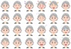 ビジネスウーマン　表情イラストセット