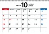 令和元年10月カレンダー