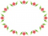 花模様フレーム楕円形飾り枠素材イラスト
