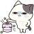 部屋干し、臭う＜ぶち猫　にゃんこ＞