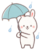 傘さしウサギ