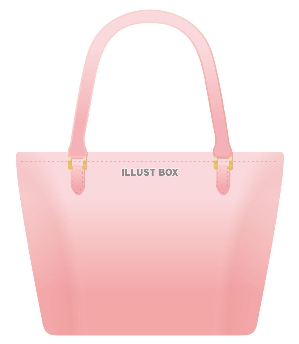 無料イラスト ピンクのバッグ