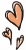 手描き　母の日　ハート