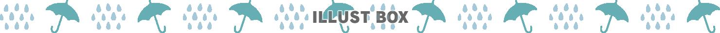 雨と傘のライン素材