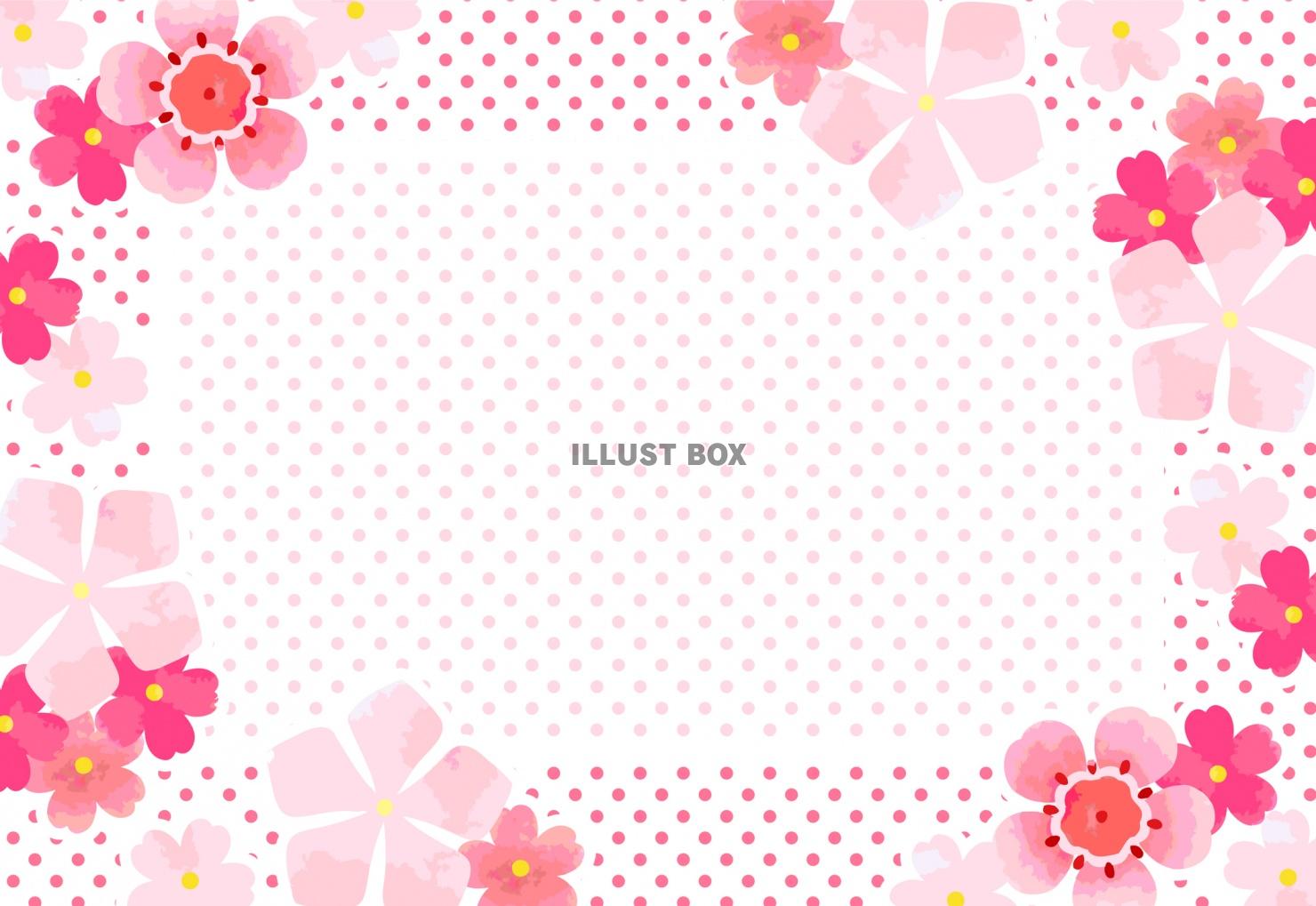 ピンクの花のカード