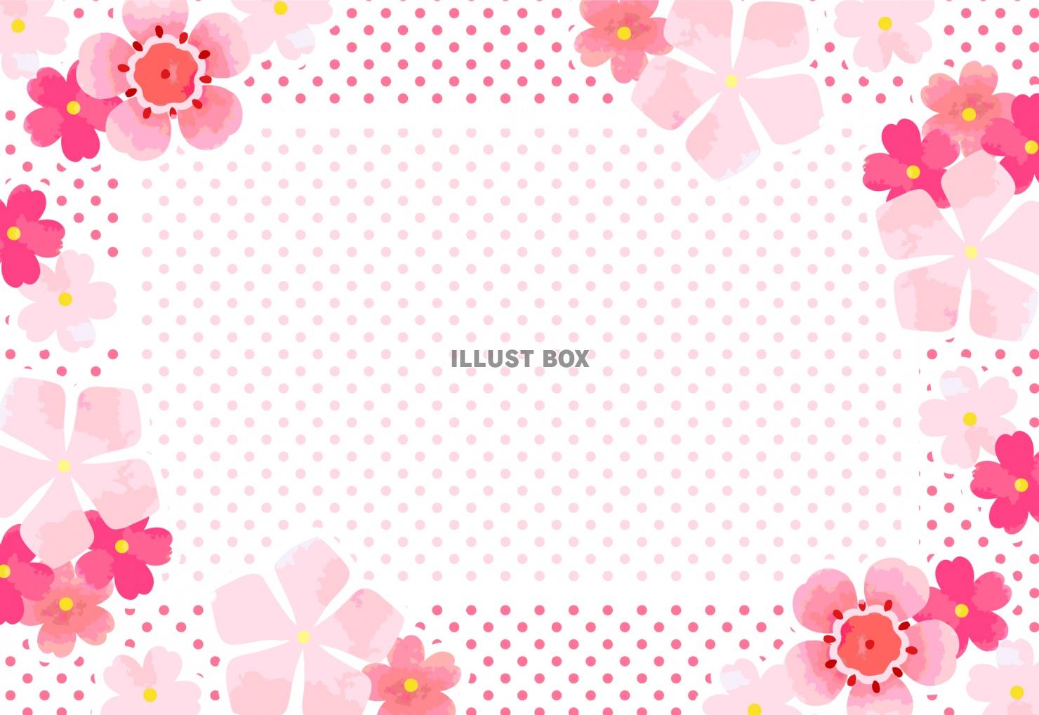 ピンクの花のカード