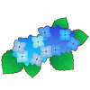 紫陽花の花のワンポイントイラスト