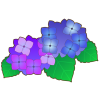 紫陽花の花のワンポイントイラスト