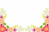 ピンクの花のボタニカルカード
