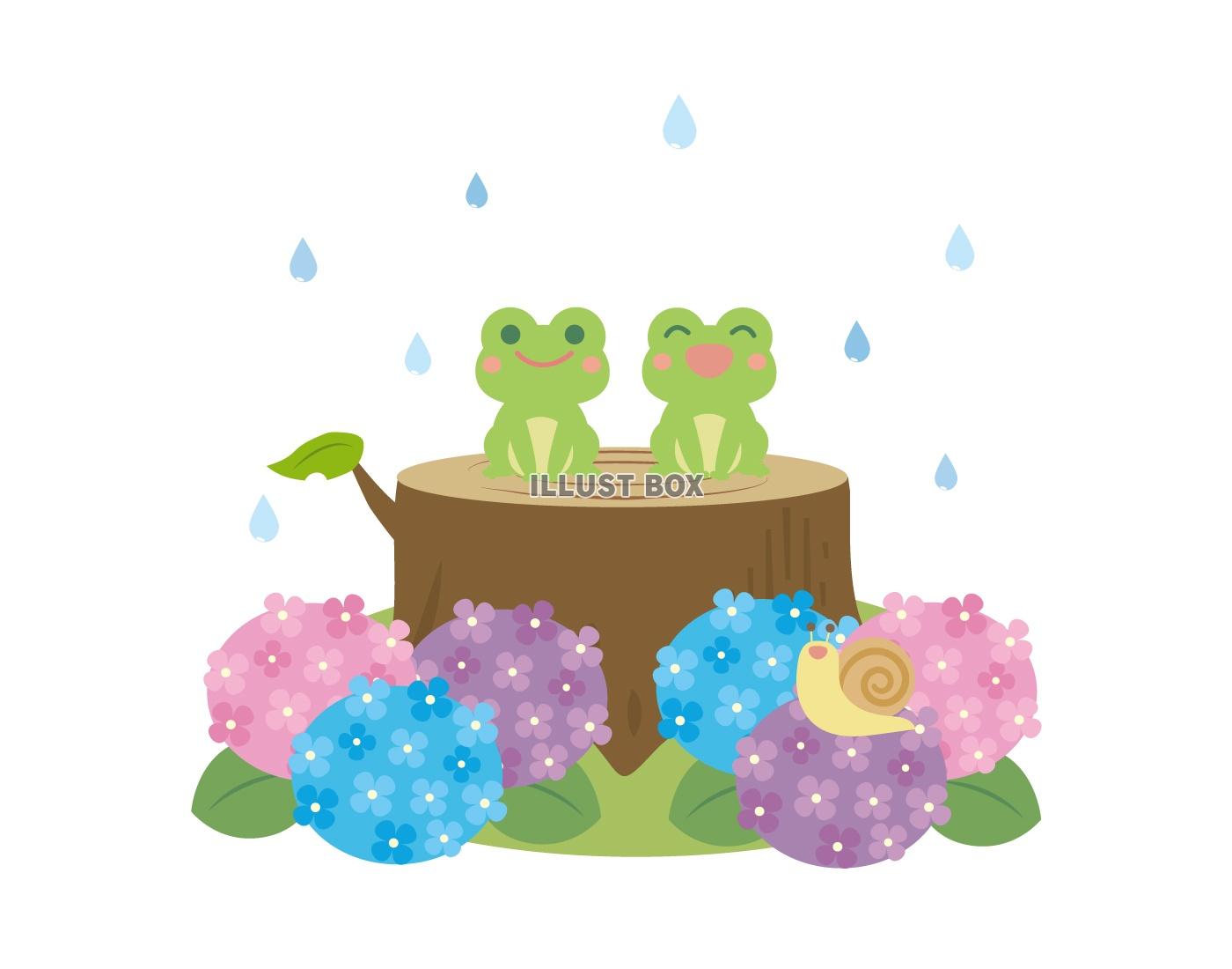 無料イラスト 梅雨 ワンポイント1