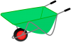 一輪車・手押し車２　緑（工事、農業、酪農等）