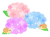 かたつむりと紫陽花　透過png