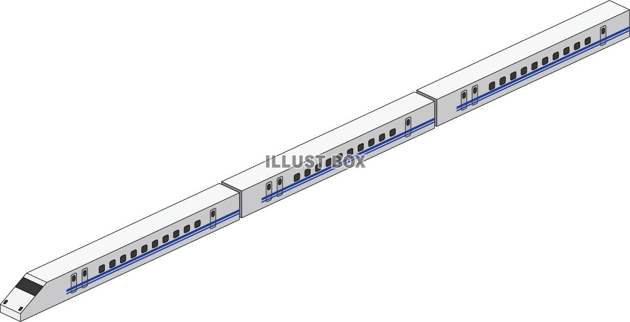 無料イラスト 新幹線 3両