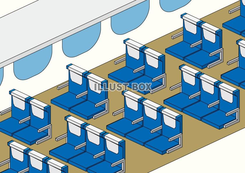 無料イラスト 新幹線車内