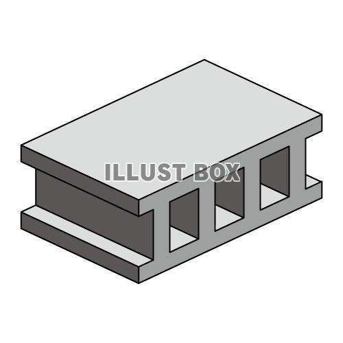 無料イラスト コンクリートブロック 倒