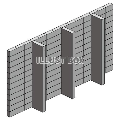 ブロック塀(控え壁)