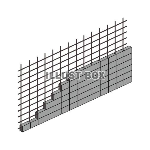 ブロック塀 イラスト無料