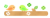 小鳥とクローバーのライン　透過png