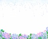 雨とあじさいのイラスト