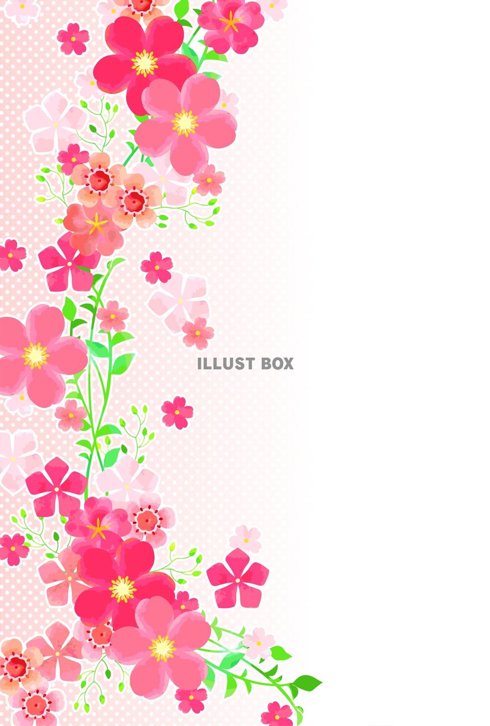 桃色の花のカード