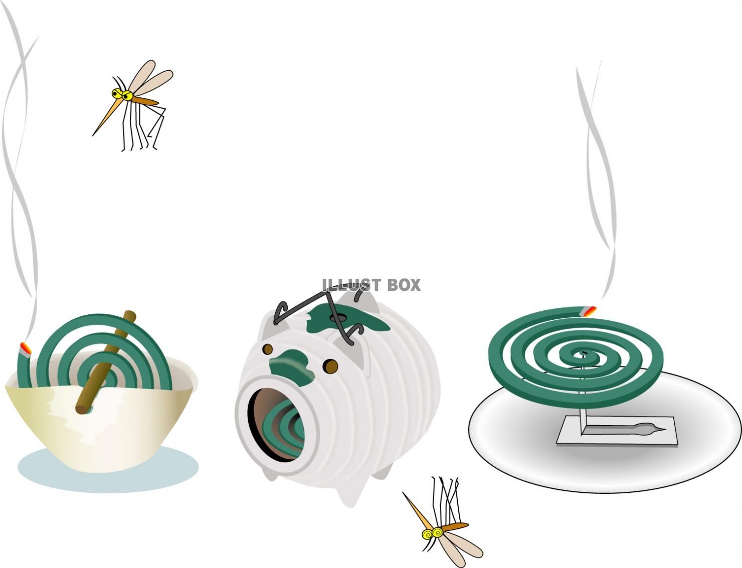 蚊取り線香三種と蚊