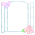 紫陽花の窓フレーム　透過png