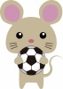 ねずみ15_04（サッカー）