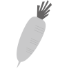 ※モノクロ　大根のイラスト