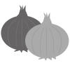 ※モノクロ　たまねぎのイラスト