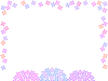 紫陽花フレームシンプル飾り枠素材イラスト。透過PNG