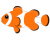 海水熱帯魚　クマノミ（カクレクマノミ）　透過PNG