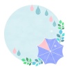 雨とカラフル雨傘 01